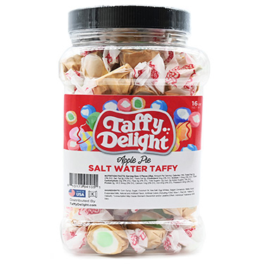 Taffy Delight Apple Pie Salt Water Taffy 16oz Jar